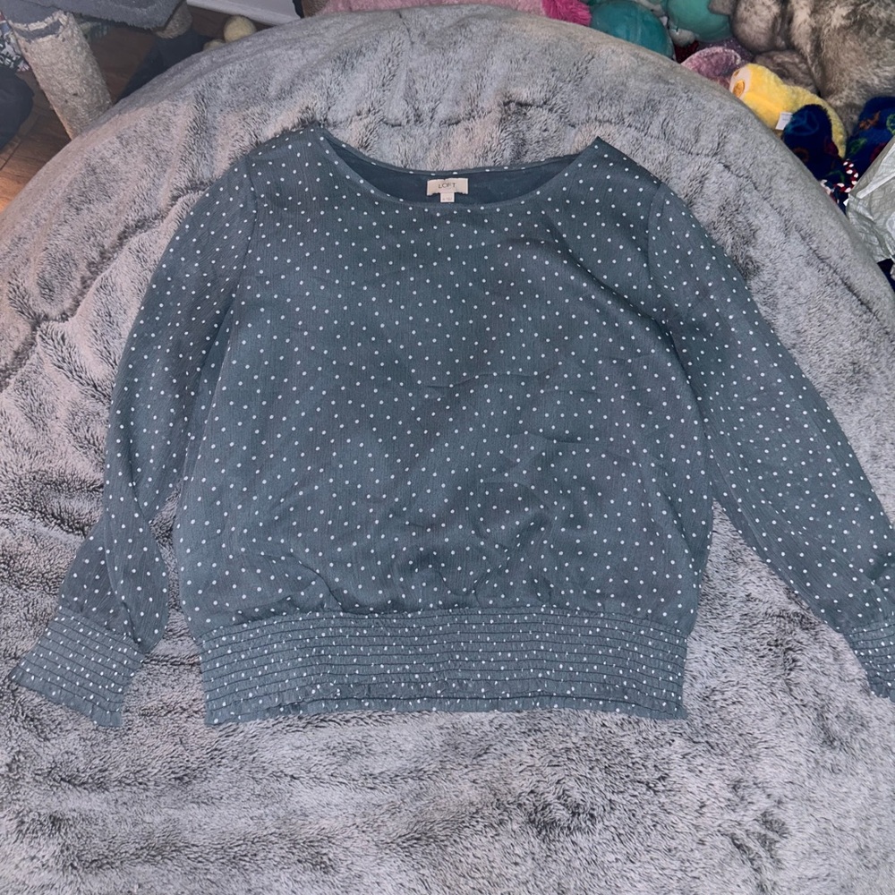 Women's Grey Polka Dot Sweater